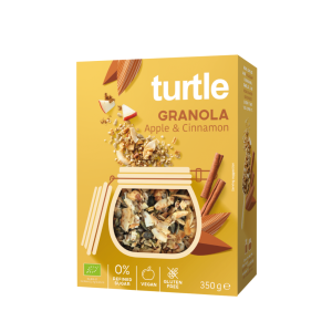 Βιολογική granola με μήλο και κανέλα vegan χωρίς γλουτένη TURTLE