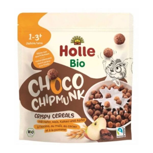 Βιολογικά Τραγανά Δημητριακά με Κακάο Χωρίς Ζάχαρη (+12 μηνών) 125g - Holle