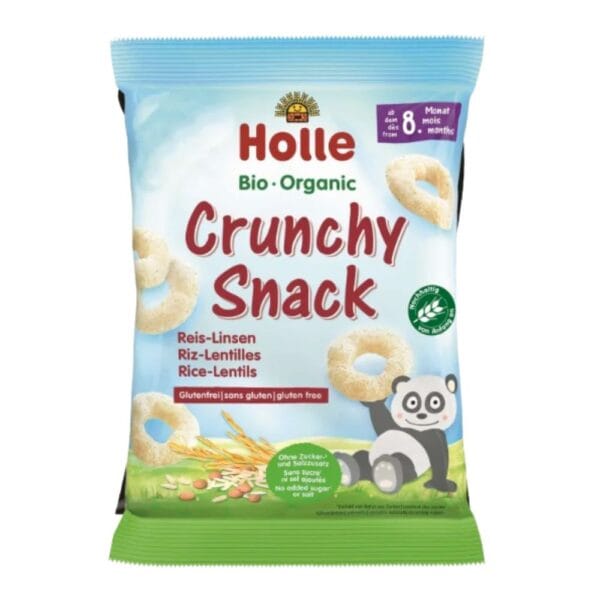 Βιολογικό Σνακ με Ρύζι & Φακή Χωρίς Ζάχαρη & Γλουτένη (+8 μηνών) 25g - Holle
