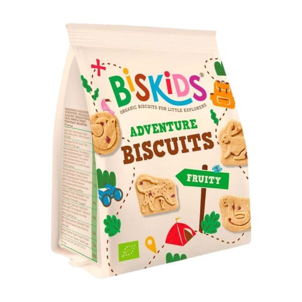 Βιολογικά Παιδικά Μπισκότα ADVENTURE με Φρούτα 100g - BISKIDS